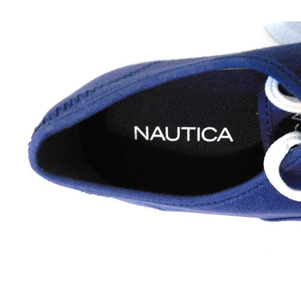 Nautica Deckloom Oxford Canvas Shoes Mens Size 10 Navy Blue Lace-Up Casual - Picture 7 of 10